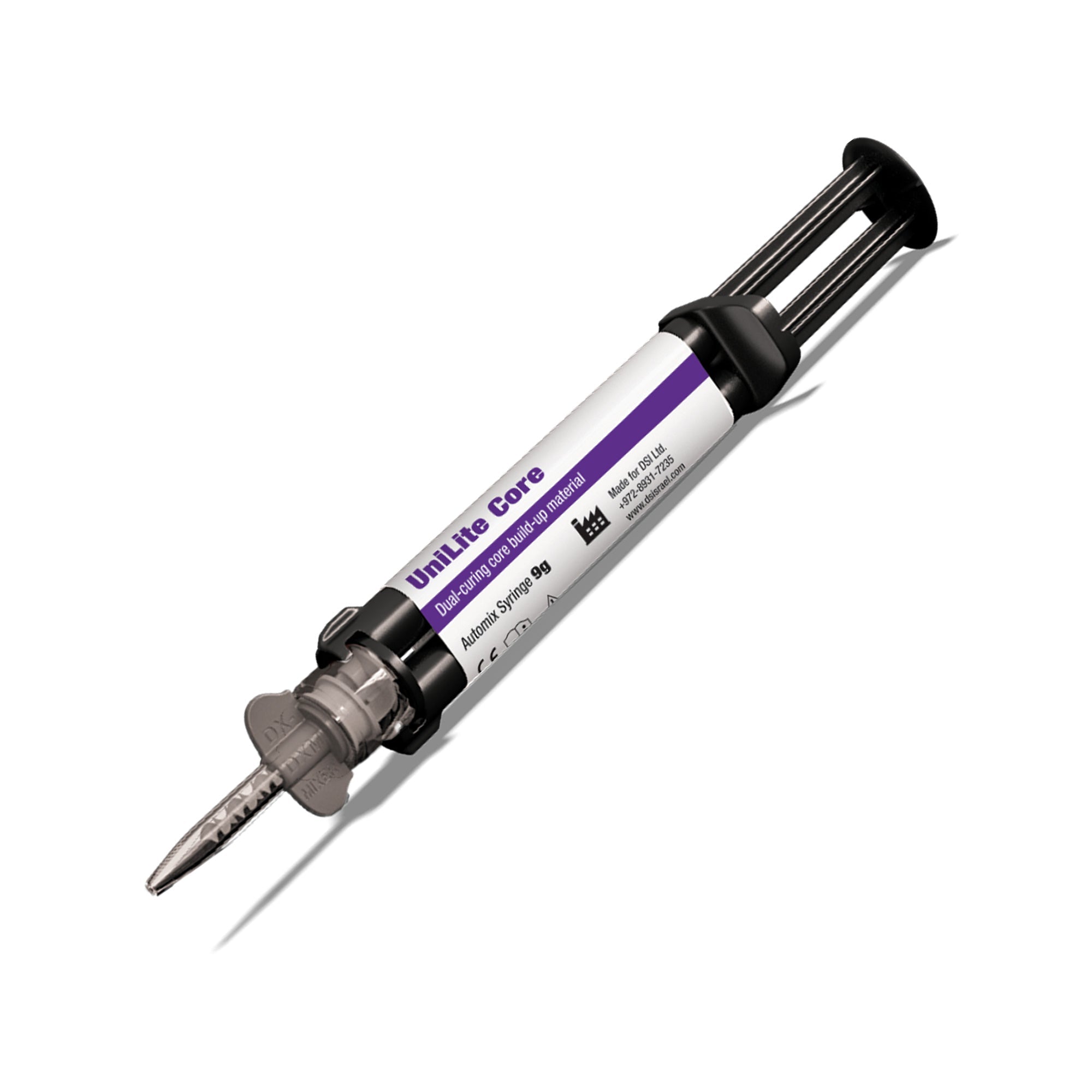 DSI UniLite Core Dual-Curing Core Build Up Material Automix Syringe 9g
