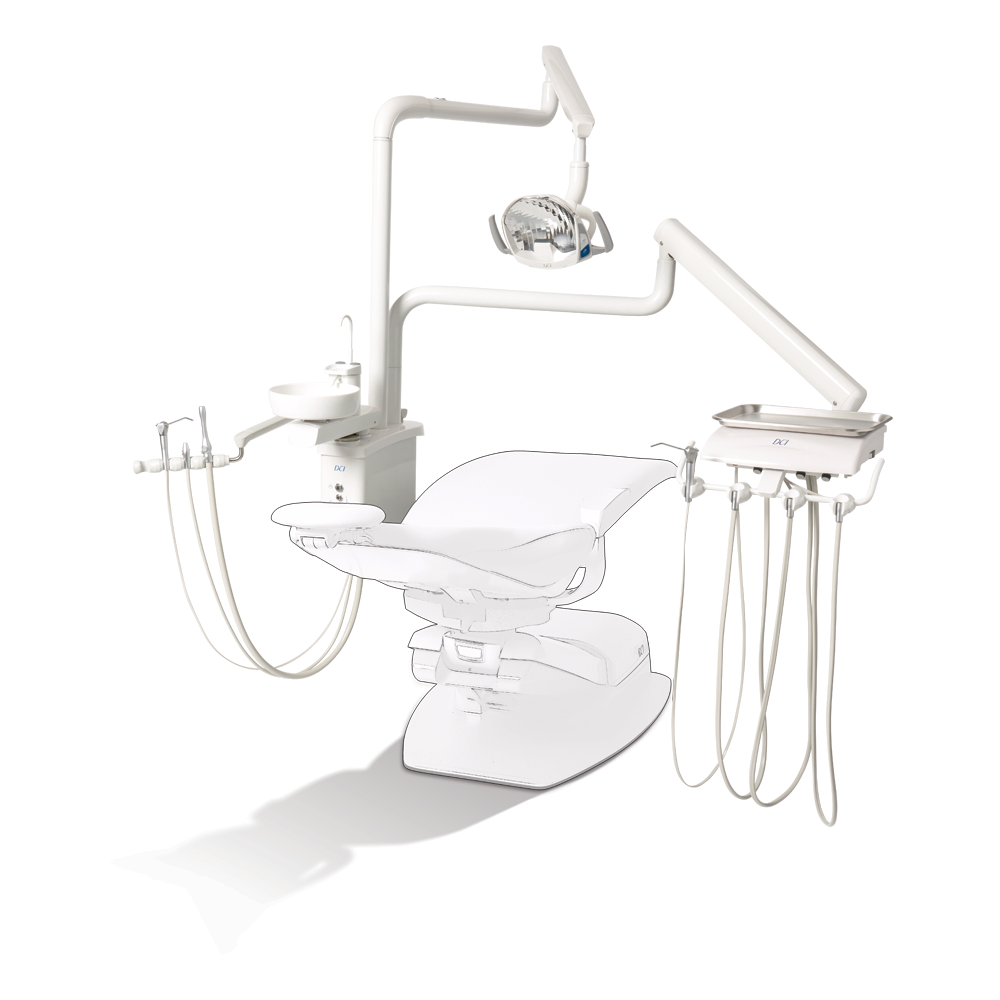DCI RO4100 - Reliance Over the Patient Dental Unit with Cuspidor & PMU, White