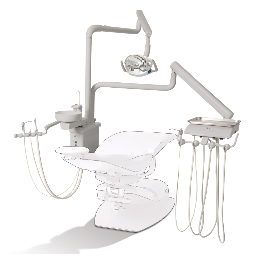 DCI RO4150 - Reliance Over the Patient Automatic Dental Unit with PMU w/Cuspidor, Gray