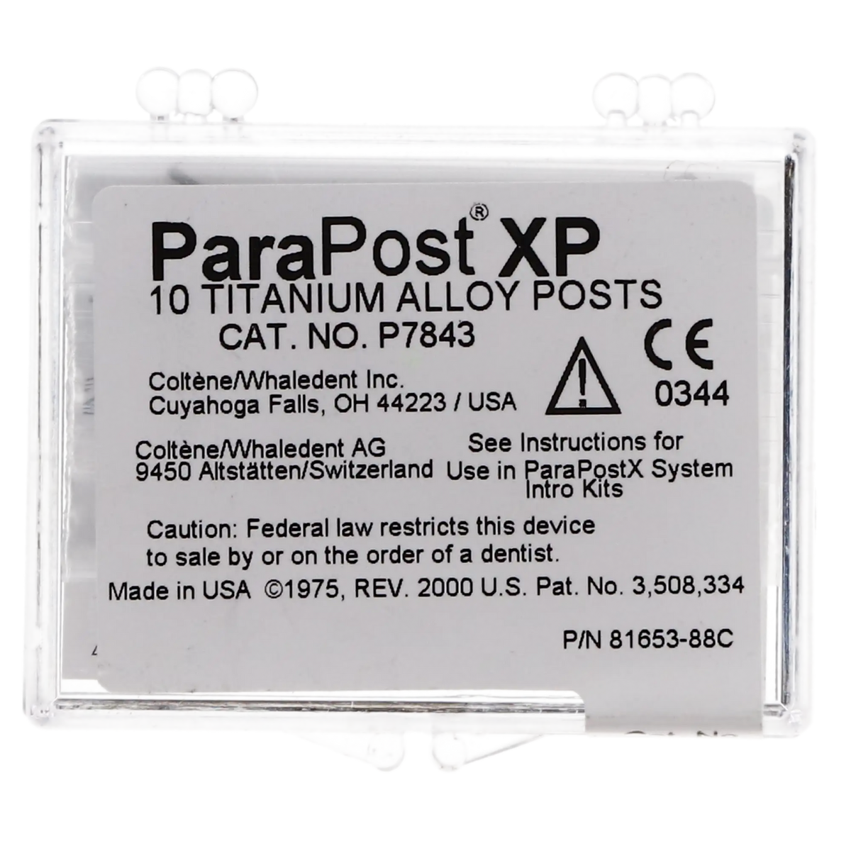 Parapost Xp - - -P-784B - - - Titanium Posts 10/Box