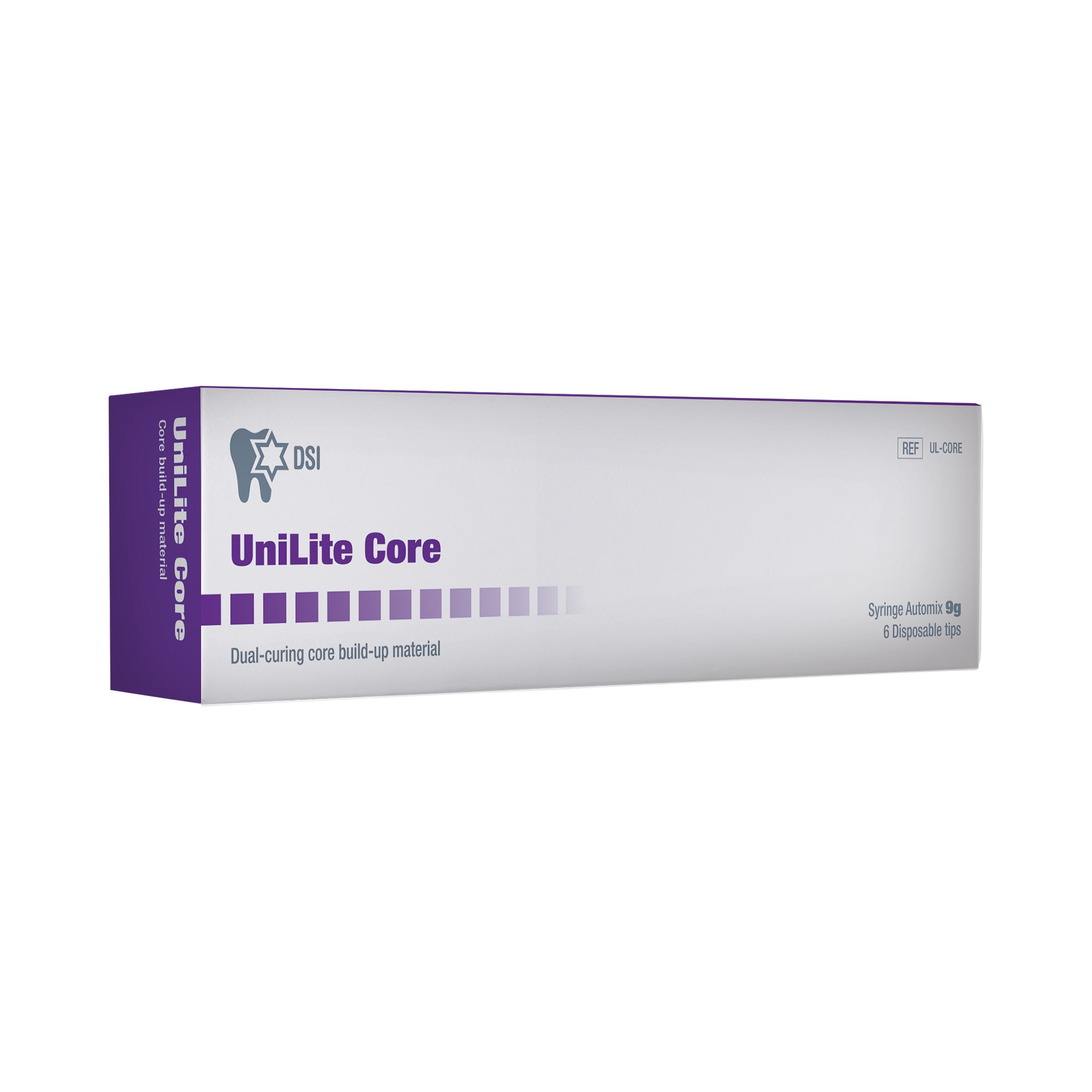 DSI UniLite Core Dual-Curing Core Build Up Material Automix Syringe 9g