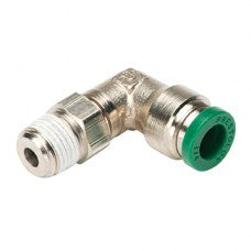 DCI #9343 - Swivel Elbow 1/4" NPT x 1/4" PI, 90°