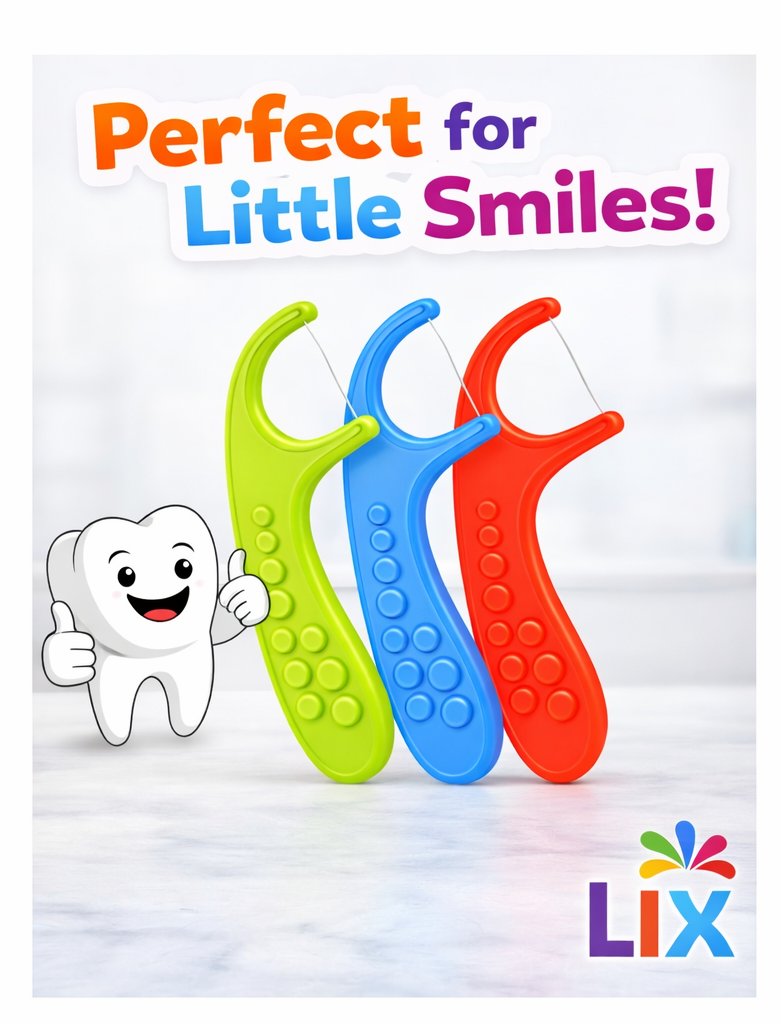 Lix Kids Floss 3 per bag - 48 pack