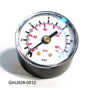 Pressure Gauge, Air, 0 ~ 12 Bar, 1/8 Bsp
