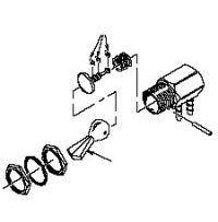 DCI 7045 - Black Toggle On-Off 3-Way Valve "Side Port"