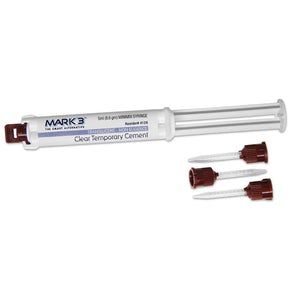 Temporary Cement Clear NE Automix Syringe 5ml. 1/bx. + 10 Mixing Tips - MARK3 ***Compares to Tempbond Clear 33351***