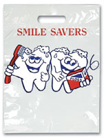 Bags - 2 Color Smile Savers Small 7.5x9 (100)