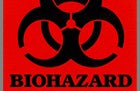 Biohazard Warning Label - 100/roll #1960
