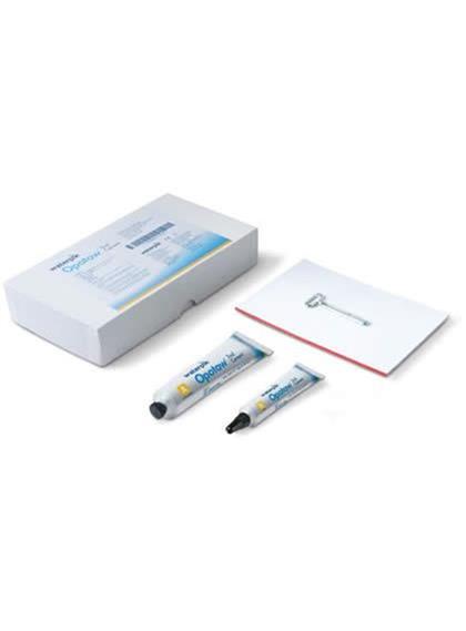 Complete package (Contains: Accelerator, base, mixing pad, and tube keys)