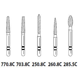 Two Striper Diamonds - Short Cut - Assorted (5)