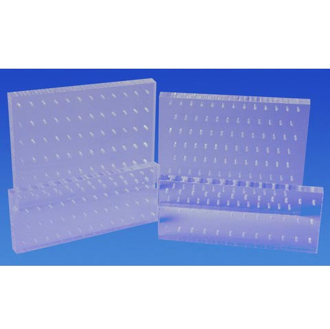 Bur Blocks With Boxes - Clear Plexiglass - 100 Hole