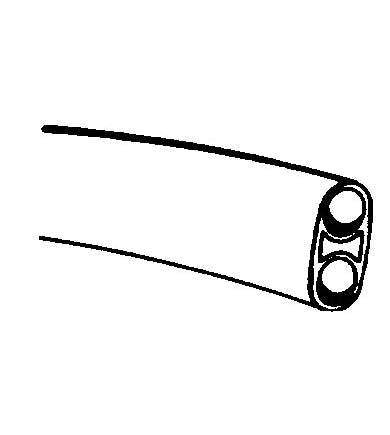 DCI 231 - Black Straight Asepsis Style 2-Hole Syringe (Per Foot)