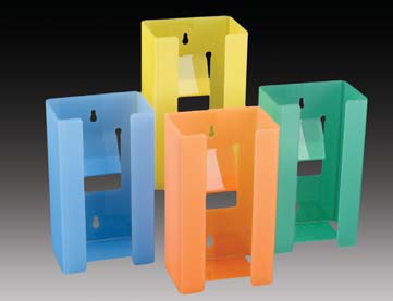 SINGLE VERTICAL GLOVE BOX DISPENSER - (5 3/4”W x 10” H x 3 3/4”D)