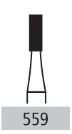 Carbide Burs - # 559 Cross Cut Flat Fissure