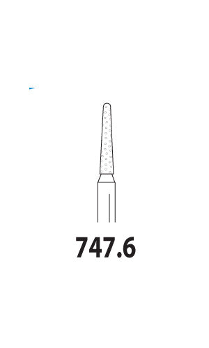 Two Striper Diamond - Round End Taper 5/PK - 747.6C