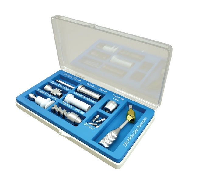 Premium Angulated Multi Unit Abutment (M1.4) 4.9mm, 45° Full Set - Internal Hex Ø2.42mm