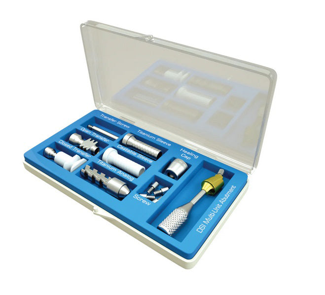 Premium Angulated Multi Unit Abutment (M1.4) 4.9mm, 17° Full Set - Internal Hex Ø2.42mm