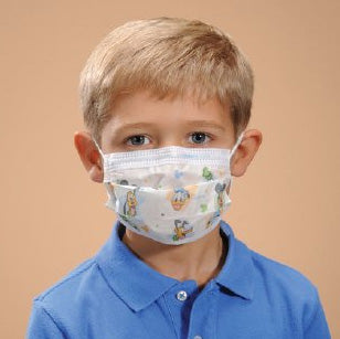 32855 -(Case of 10) Procedure Mask Pleated Earloops Pediatric - Kid Design (Disney) 75/Box.