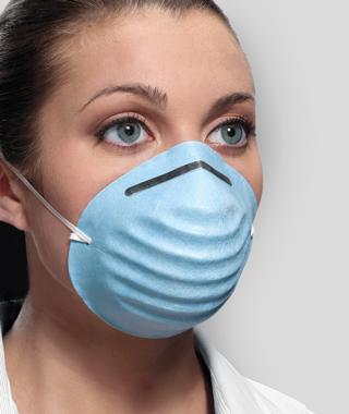 Pink Surgical Molded Cone Mask (50bx.)