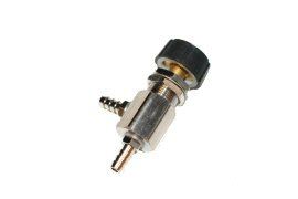 DCI #7197 - Needle Valve w/Black Cap Knob & Large Barbs