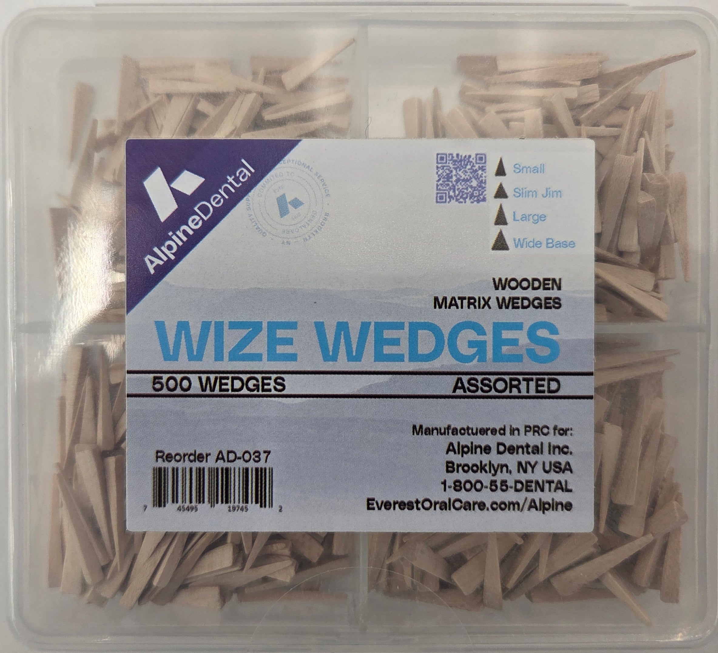 Wize Wedges Matrix Wedges - Wood (500) - Alpine Dental Brand