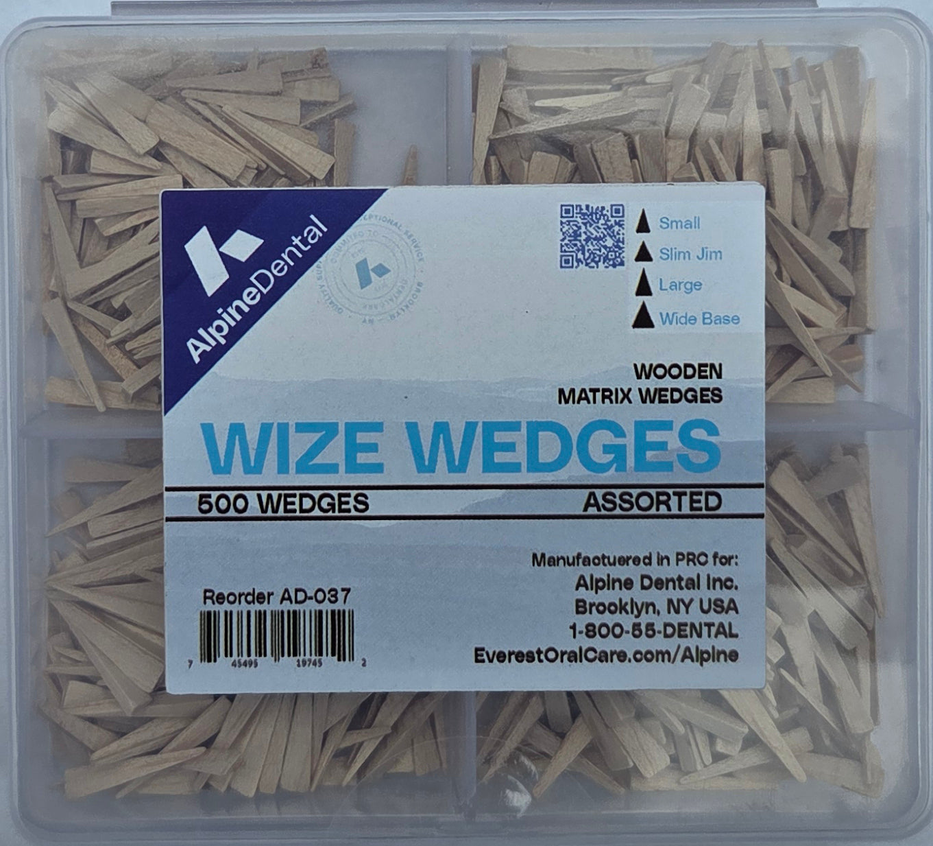 Wize Wedges Matrix Wedges - Wood (500) - Alpine Dental Brand