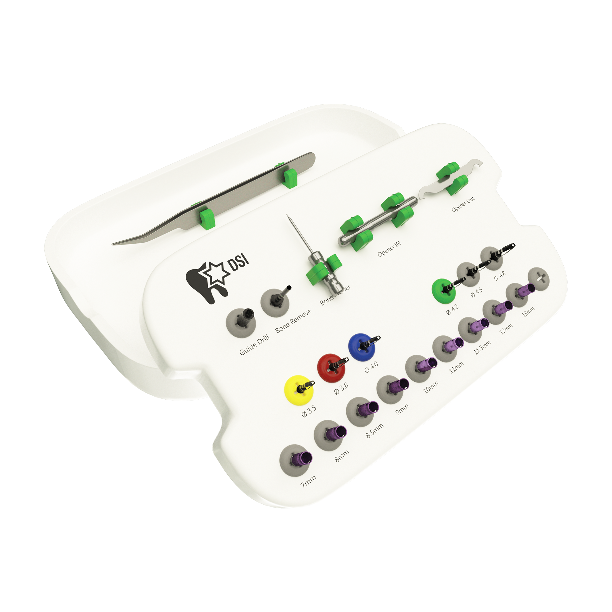 One Drilling System Kit For Implant Osteotomy Preparation