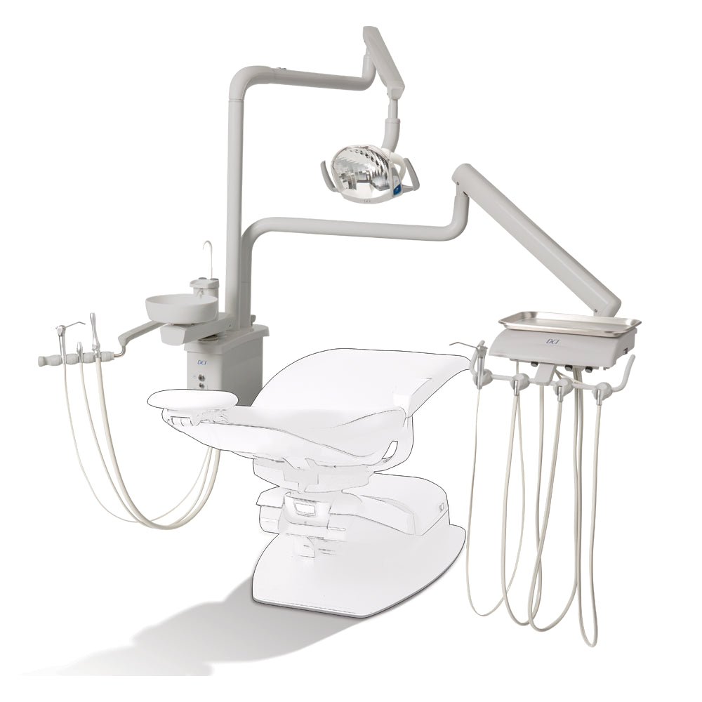 DCI #RO4150 - Reliance Over the Patient Automatic Dental Unit with PMU w/Cuspidor, Gray