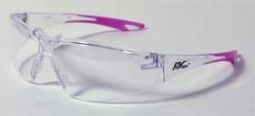 Glasses - Clear Frame w/ Pink Tips - Clear Lens