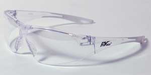 Glasses - Clear Frame w/ White Tips - Clear Lens