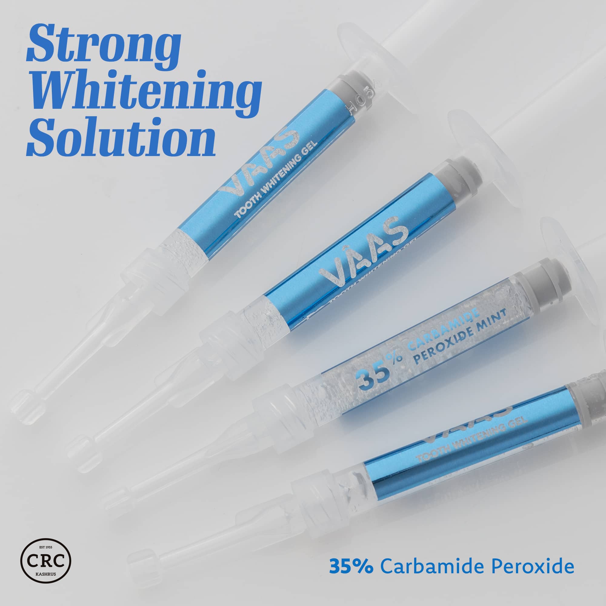 VASS Teeth Whitening Gel 35% Carbamide Peroxide with Potassium-Nitrate (for Sensitive Teeth) 4 Pack - CRC Kosher Teeth Whitening