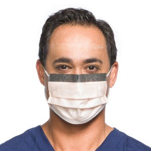 FLUIDSHIELD Level 3 Fog-Free Procedure Mask with SO SOFT* Lining, Visor, Orange (25bx)
