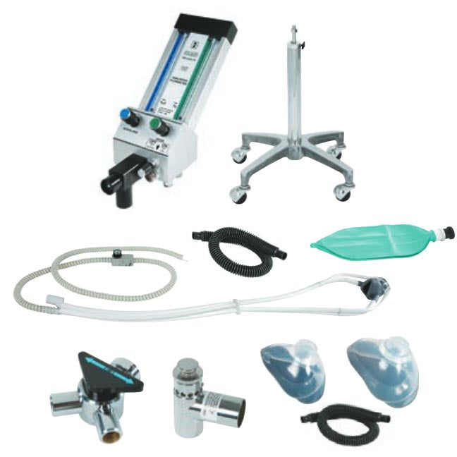 Oral surgery Flowmeter System - With short Stand