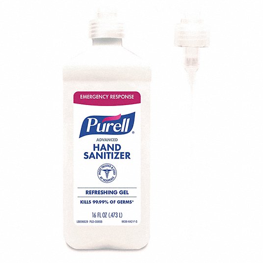 (12 Pack) Hand Sanitizer, 16 oz, Pour Bottle, Gel, Purell