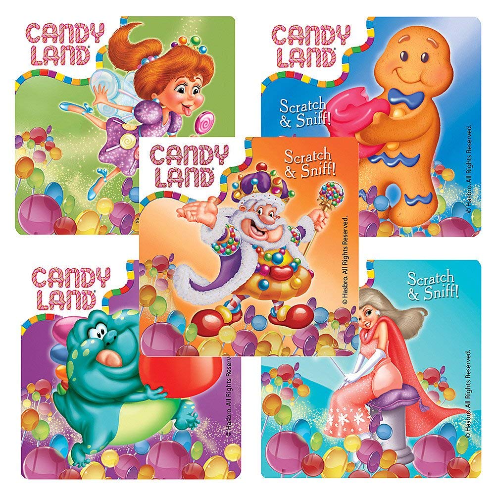 Stickers - Candy Land Scented(50 Pk.) 5 Designs, 2-1/2"  X 2-1/2"  Square