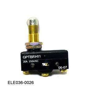 Microswitch, Heavy Duty, Snap Action, 20A, 250Vac, 2Hp, Gptbrh11, Cheery