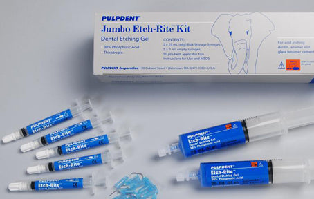 Etch-Rite Etching Gel. 38% - Jumbo Kit: 2 x 25 mL syringes gel (64 gm)