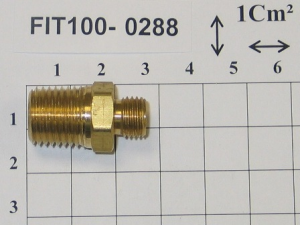 Male Connector, Twin Ferrule, 1/4"Nptx3/16" Tube, Brass