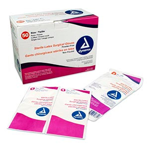 Latex Surgical Gloves - Powder Free, Sterile, (4 Boxes x 50)