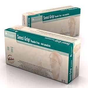 Sensi Grip - Latex Exam Gloves - Powder Free (10 Boxes x 100)