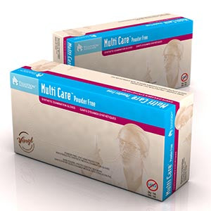 Multi Care - Vinyl Exam Gloves - Non Latex - Powder Free (10 Boxes x 100)