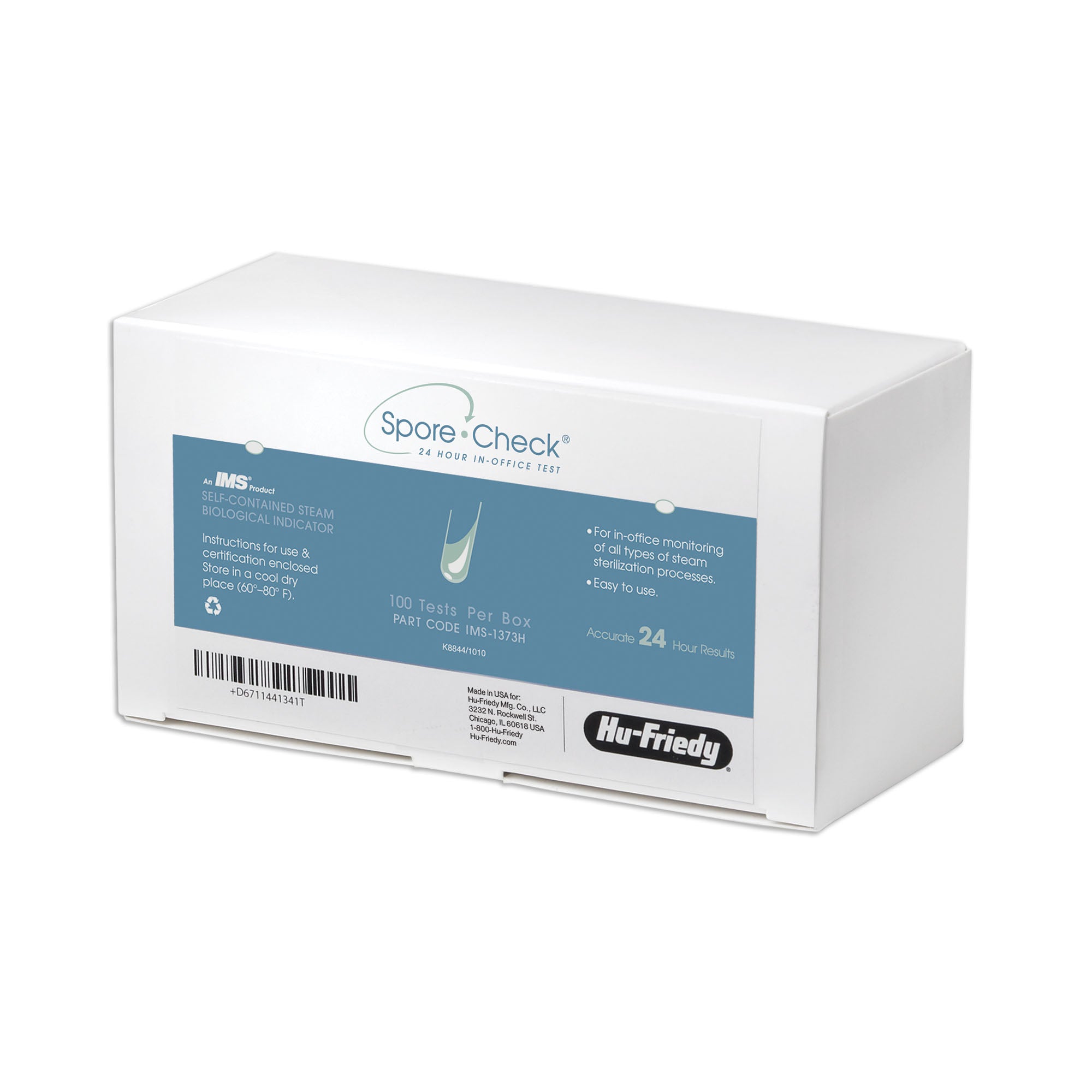 SporeCheck 24 Hour In-Office Steam Biological Indicators
