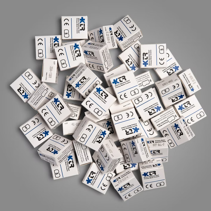 Nichro Stainless Steel Primary Molar Crowns - 48 Box Refill Set - KTR