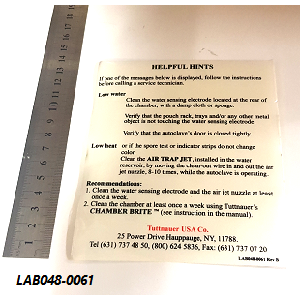 Label, Helpful Hints (Rev A)