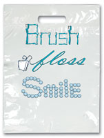 Bags - 2 Color Brush Floss Smile Large 9x13 (100)