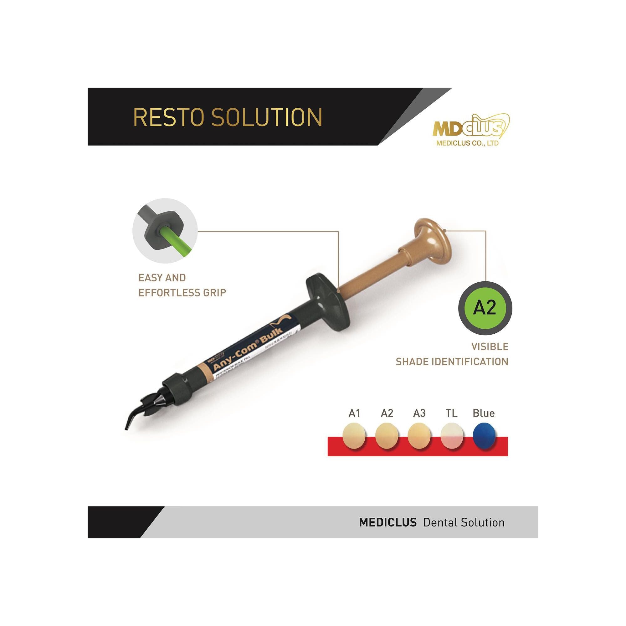 MEDICLUS Any-Com Bulk Flowable Composite in Syringe 2g