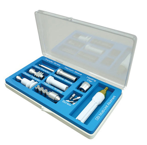 Premium Straight Multi Unit Abutment Top Hex (M1.4) 4.9mm Full Set - Internal Hex Ø2.42mm