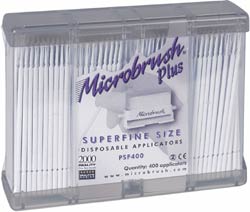 Microbrush Plus Refill SupFine White 400/Pk