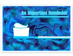 Recall Card -  Blue Reminder Postcard 4-Up (200)