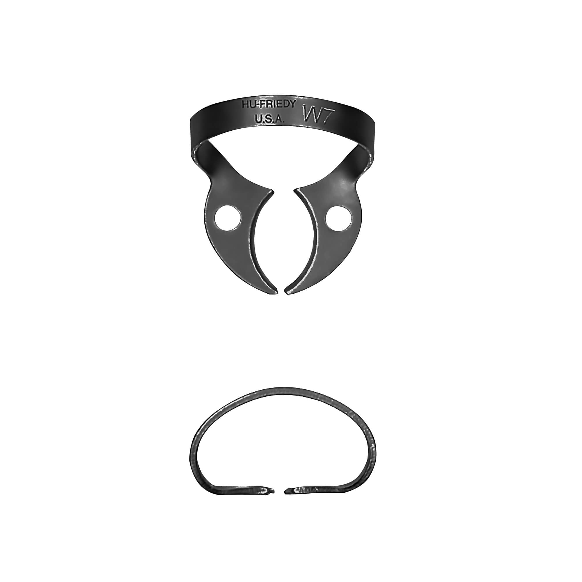 Clamp - #W7 Rubber Dam, Black Line